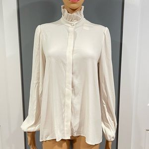 Co Ruffle High Neck Shirt